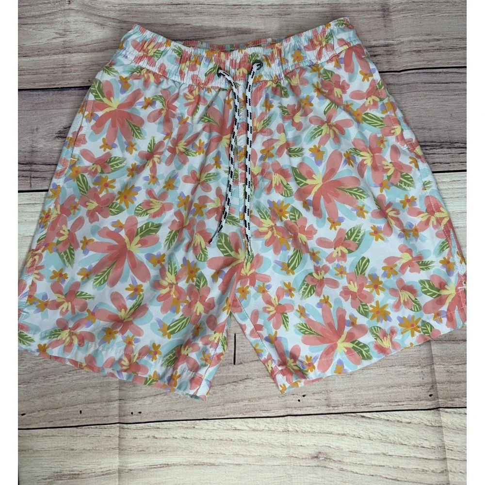 Snapper Rock Tropical Hawaiian Floral Swim Trunks Youth XL 14–16 Board Shorts